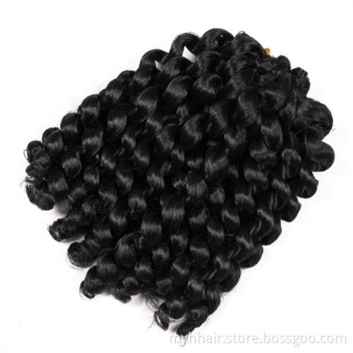 10 Pcs brown Blonde Bug Jumpy Wand Jamaican Bounce Curl 8 inch Synthetic Crochet Hair Extensions Ombre Braiding Hair twist